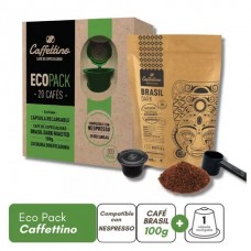 Caffettino Ecopak Brasil Dark Roasted 100grs + Capsula + Dosificador