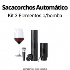 Descorchador Set Bomba + Dispenser USB