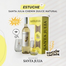 Santa Julia Chenin Dulce Natural Estuche con Vasos